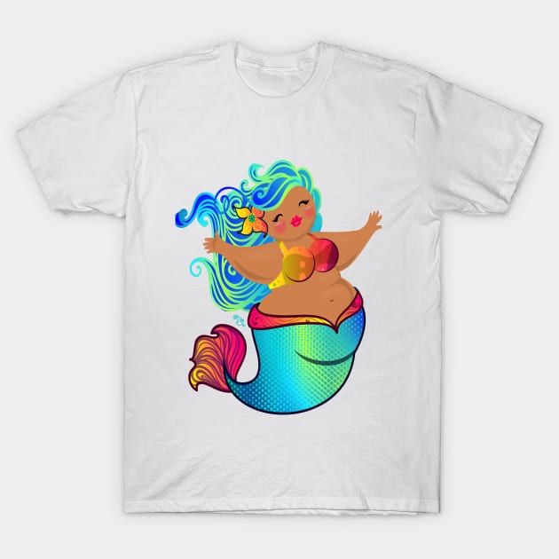 Chubby Mermaid T-Shirt by Toni Tees
